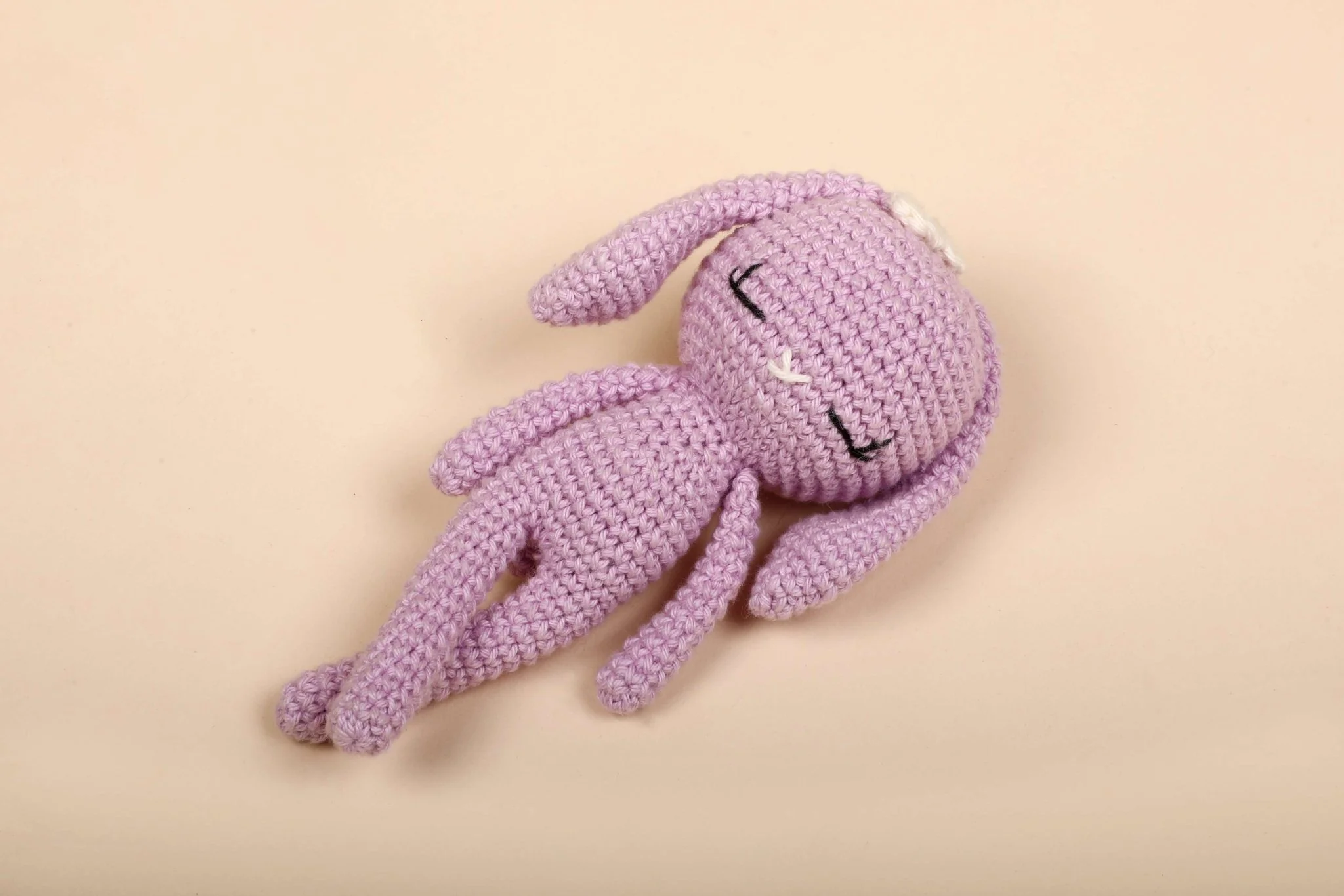 Bunny Crochet Baby Doll – Newborn Cuddle Toy - Image 3