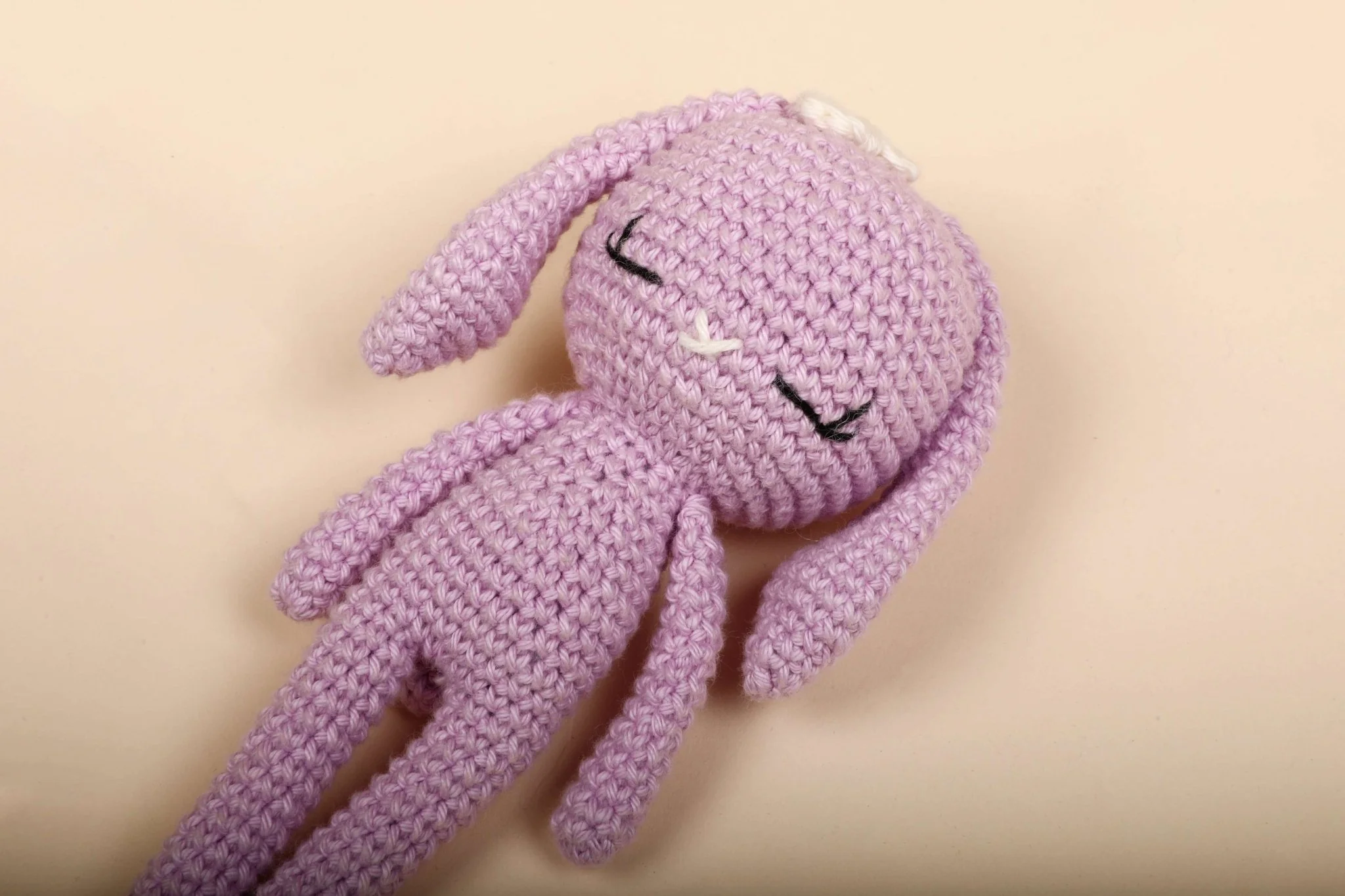 Bunny Crochet Baby Doll – Newborn Cuddle Toy - Image 4