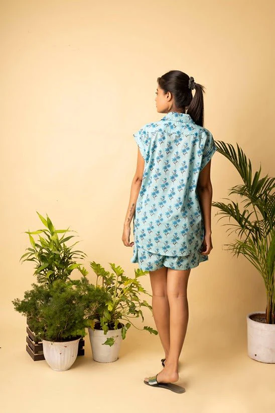 Floral Loungewear Set | Soft Cotton Lounge Wear Shorts & Top - Image 13