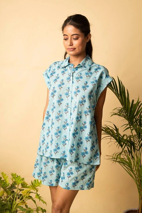 Floral Loungewear Set | Soft Cotton Lounge Wear Shorts & Top - Image 18