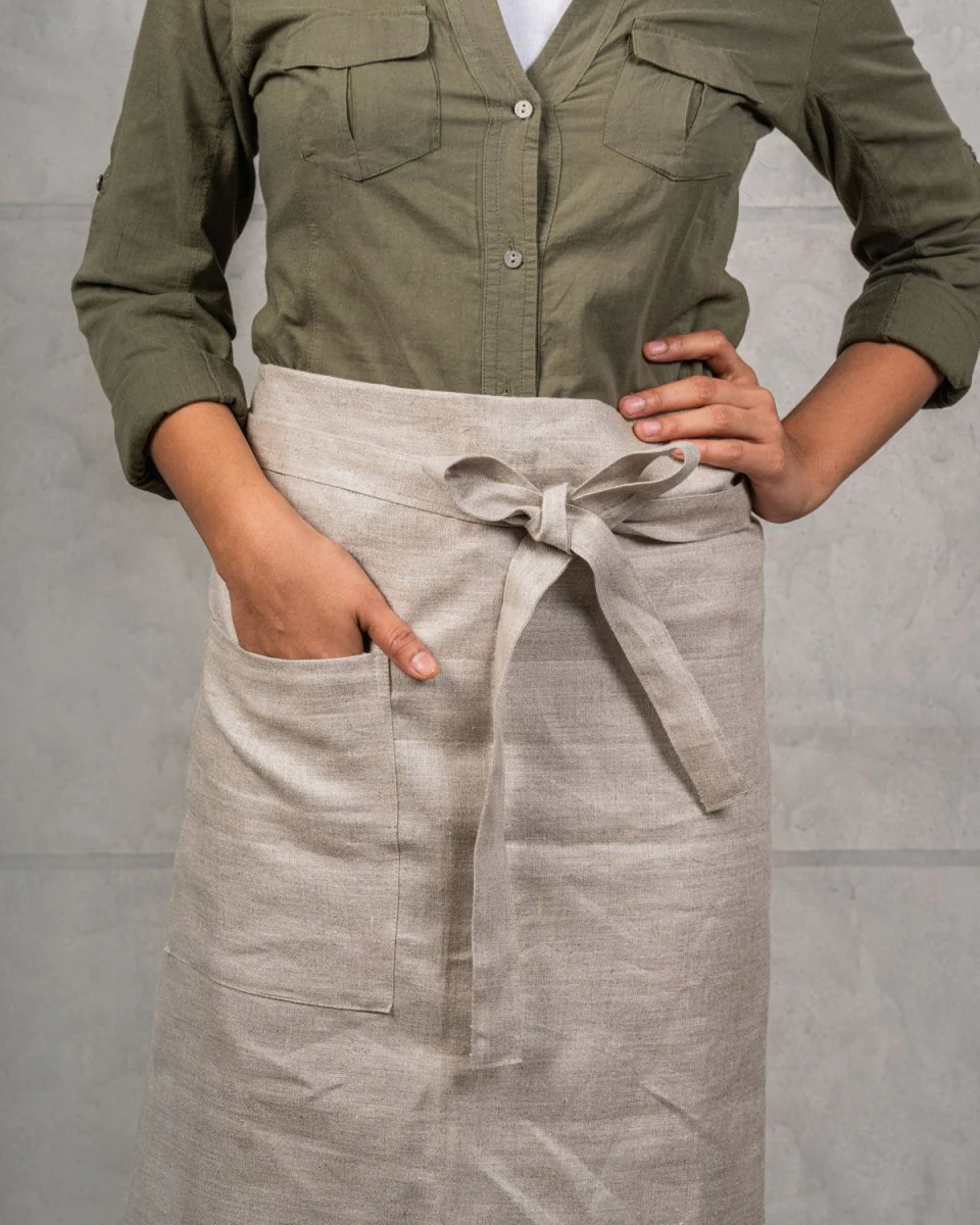 Half Apron in 100% Hemp - Image 4