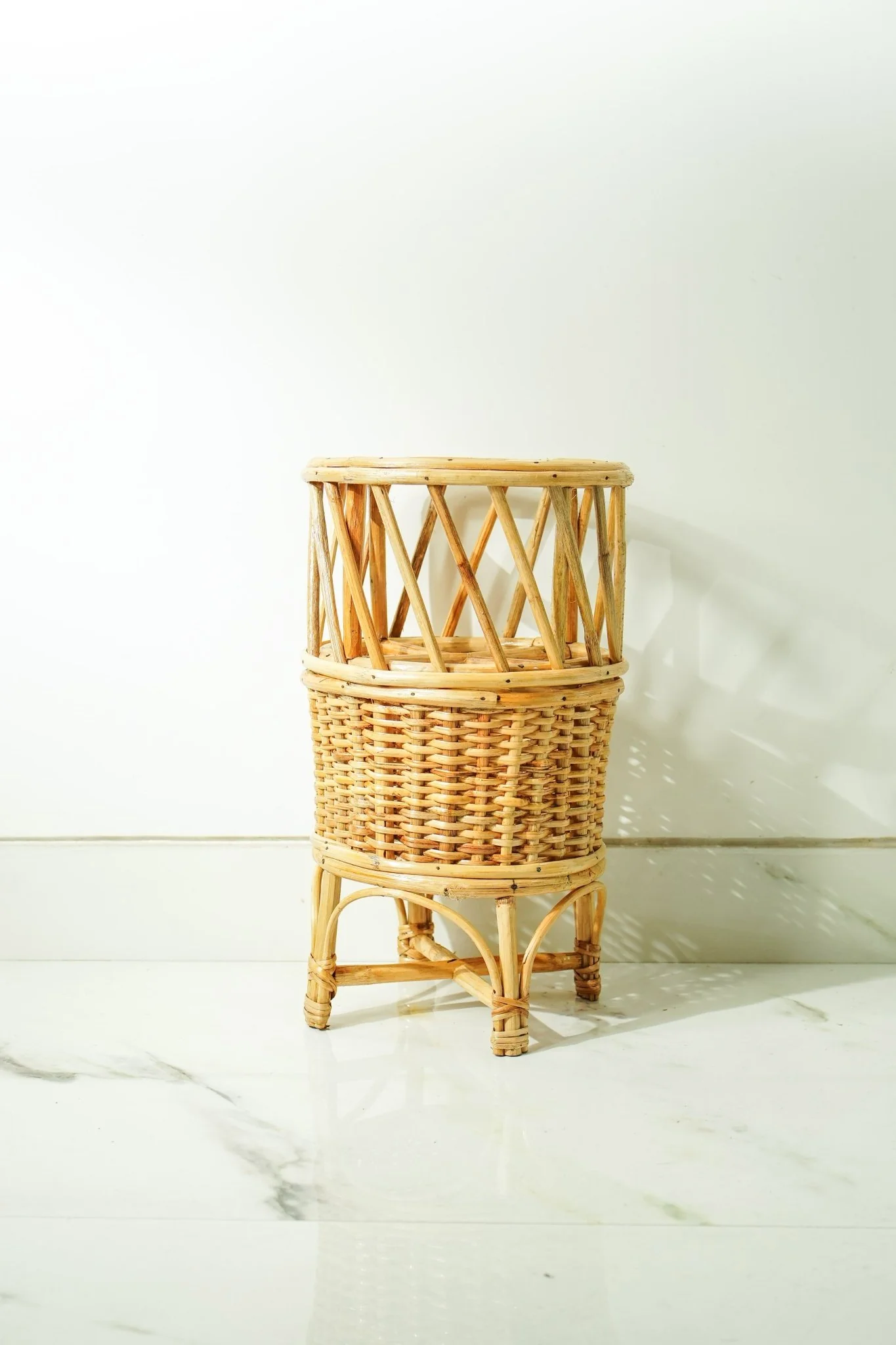 Half 'n' Half Planter Stand | Modern Two-Tone Plant Holder - Image 3