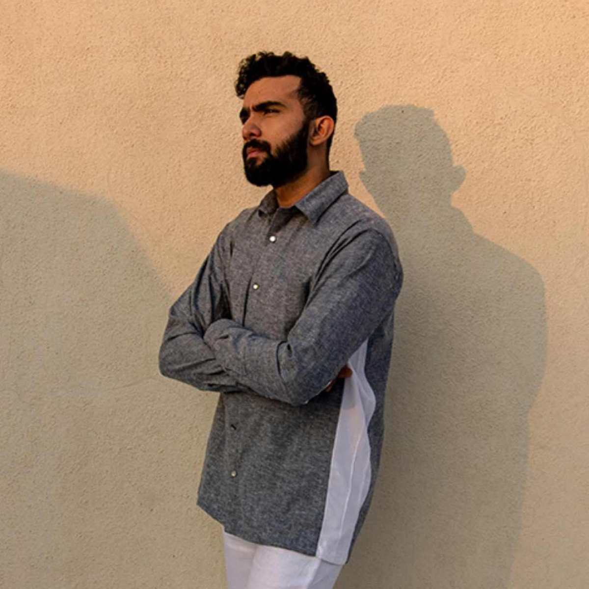 Halo Grey Hemp Shirt For Men | Sustainable Everyday Wear - Image 3