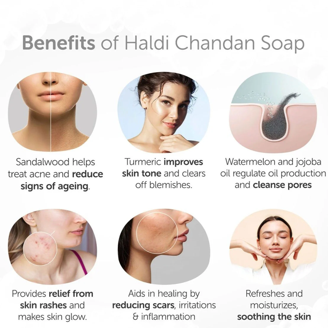 Handcrafted Anti-Ageing Haldi Chandan Soap- 80g - Image 3