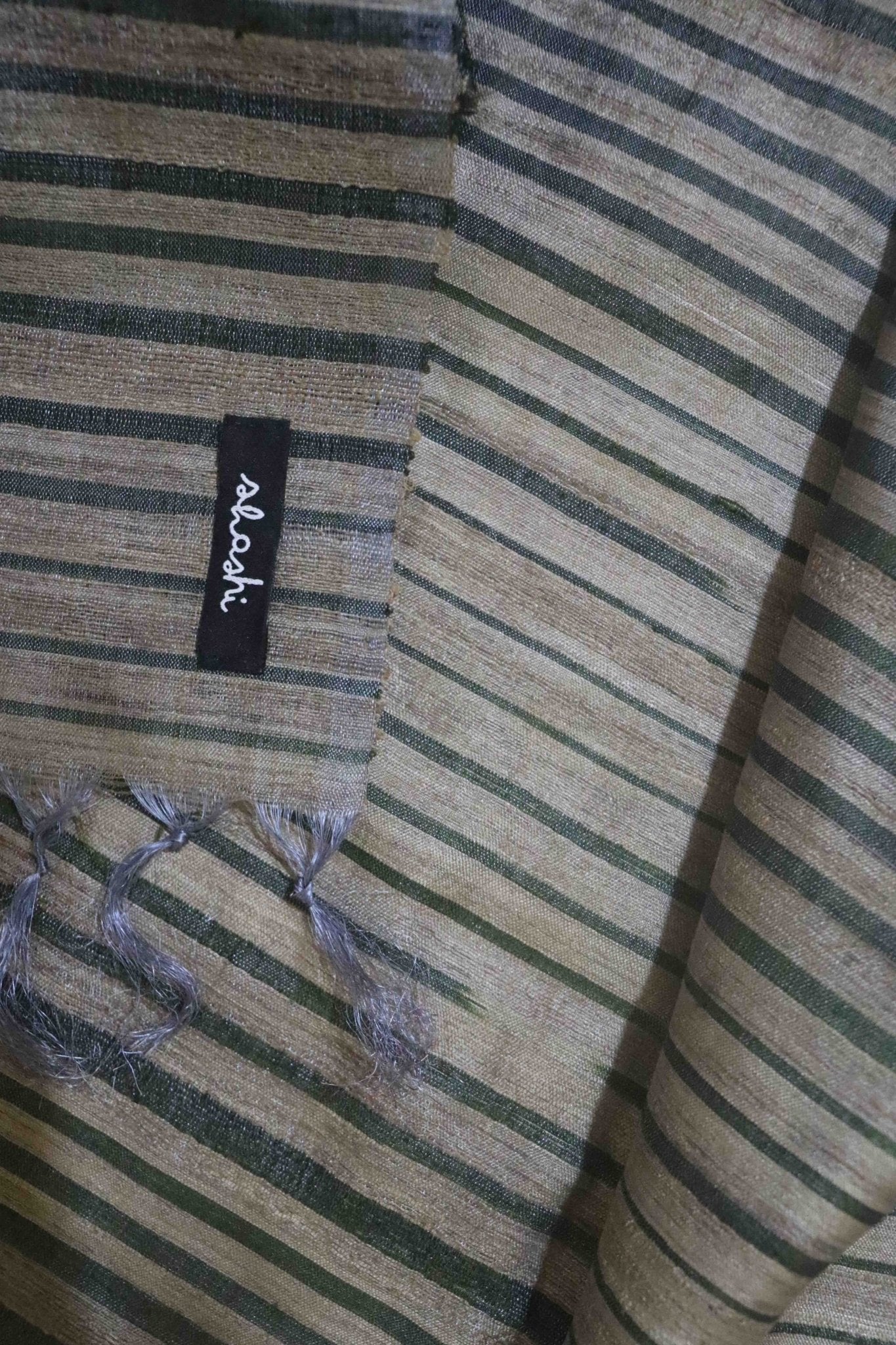 Brownish Handcrafted Tassar Silk Stole | Elegant Fashion Accessory - Image 2