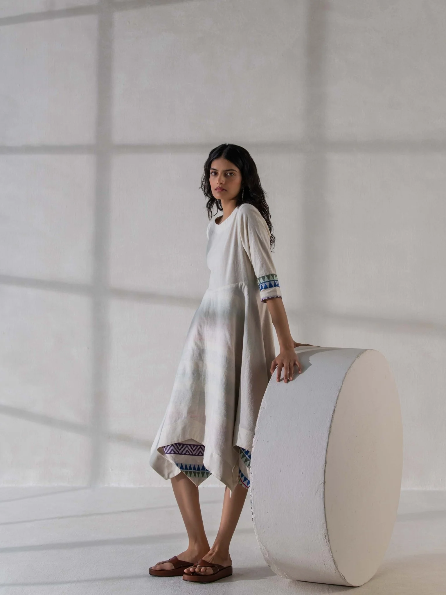 Elegant Cotton & Khadi Handkerchief Dress for Women - Image 2