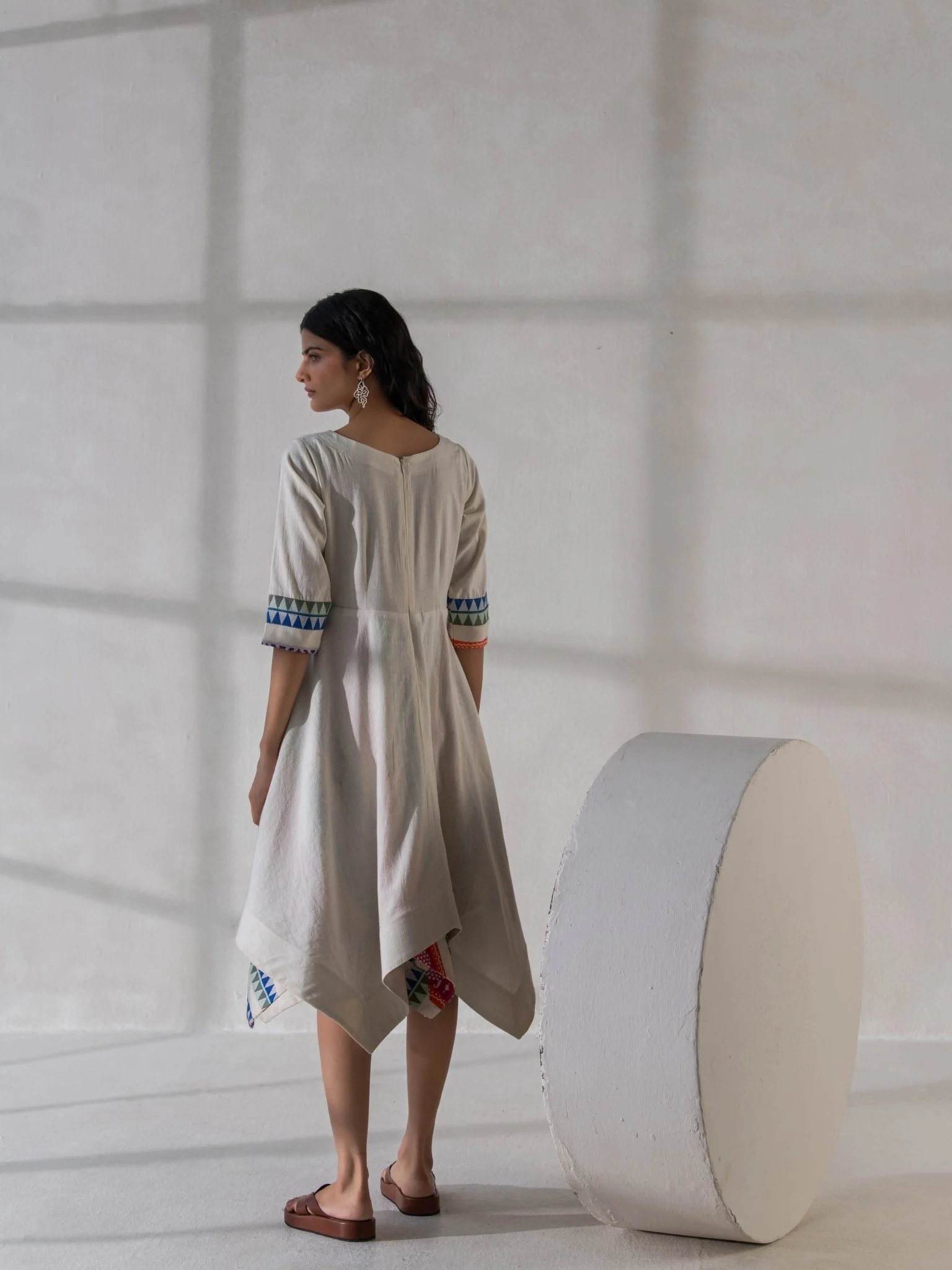 Elegant Cotton & Khadi Handkerchief Dress for Women - Image 5
