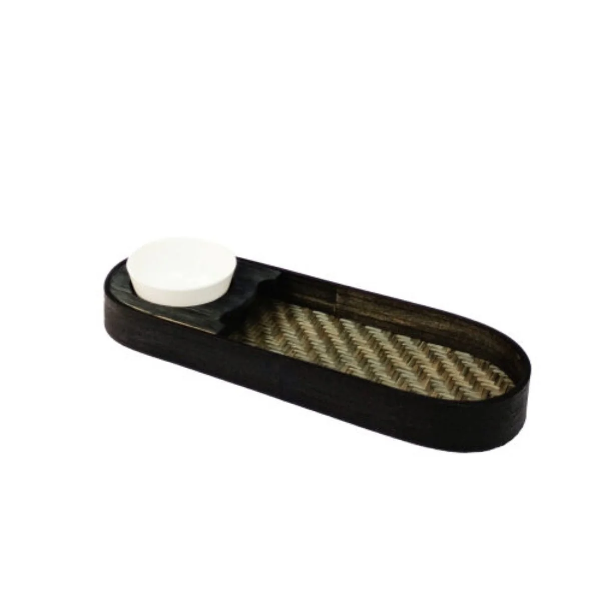 Handmade Bamboo Chip & Dip-Black