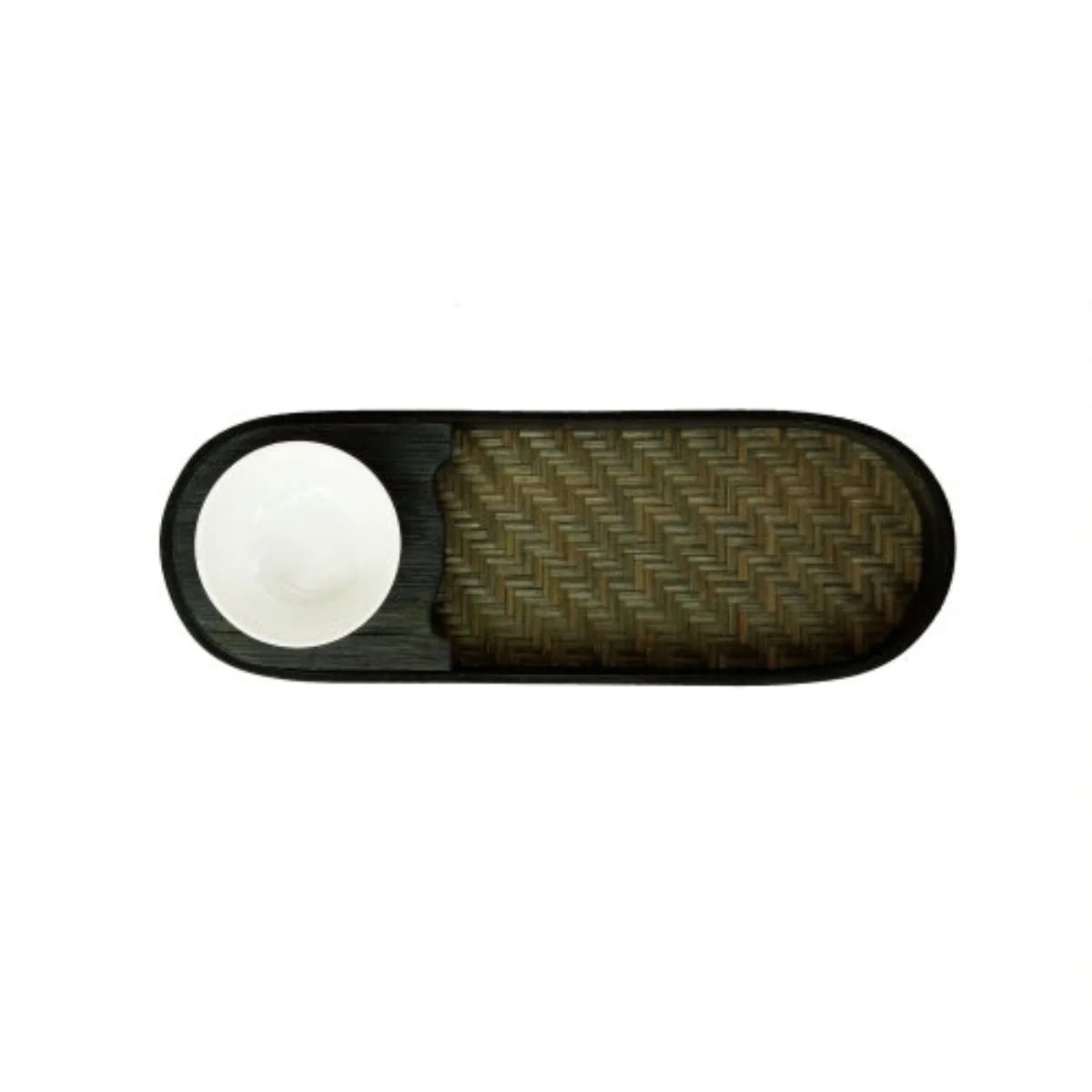 Handmade Bamboo Chip & Dip-Black - Image 4