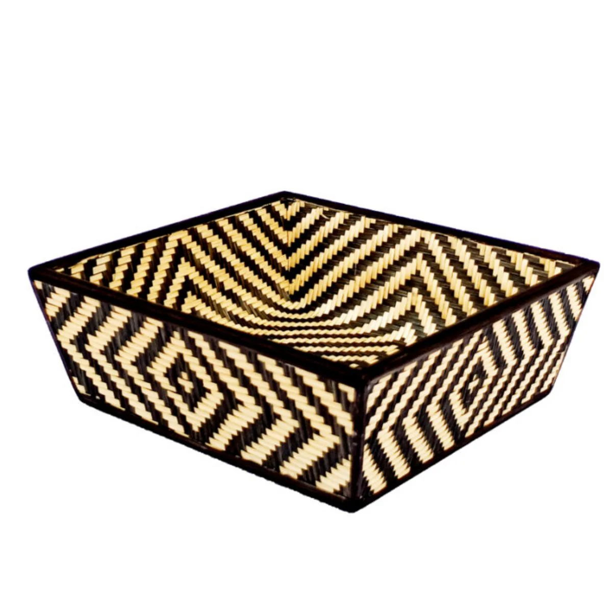 Handmade Bamboo Fruit Basket With Lid - Image 4