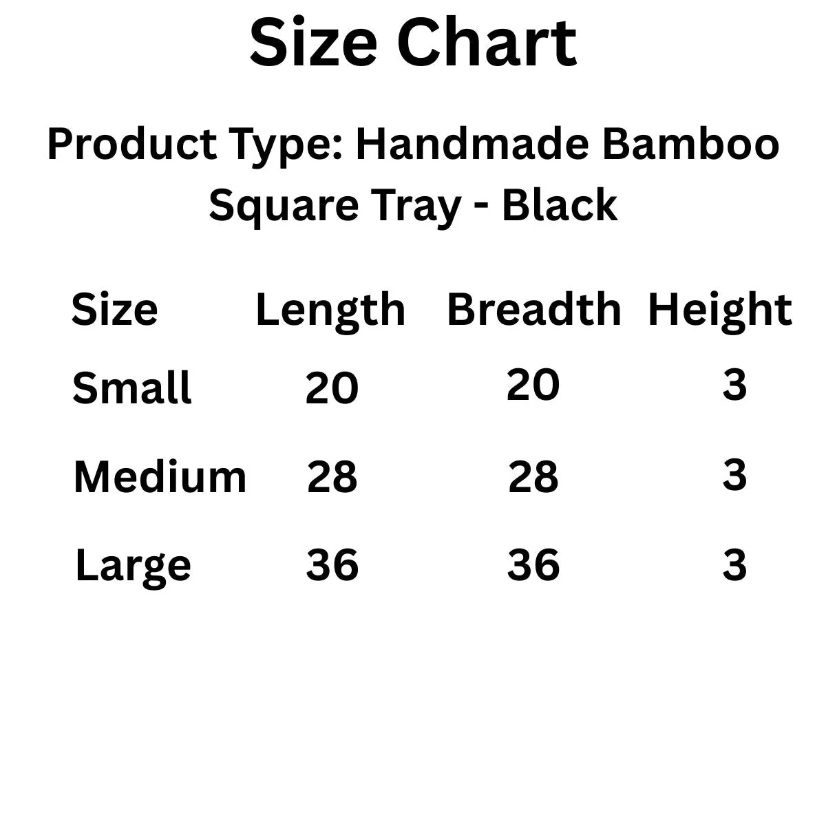 Handmade Bamboo Square Tray - Black - Image 10