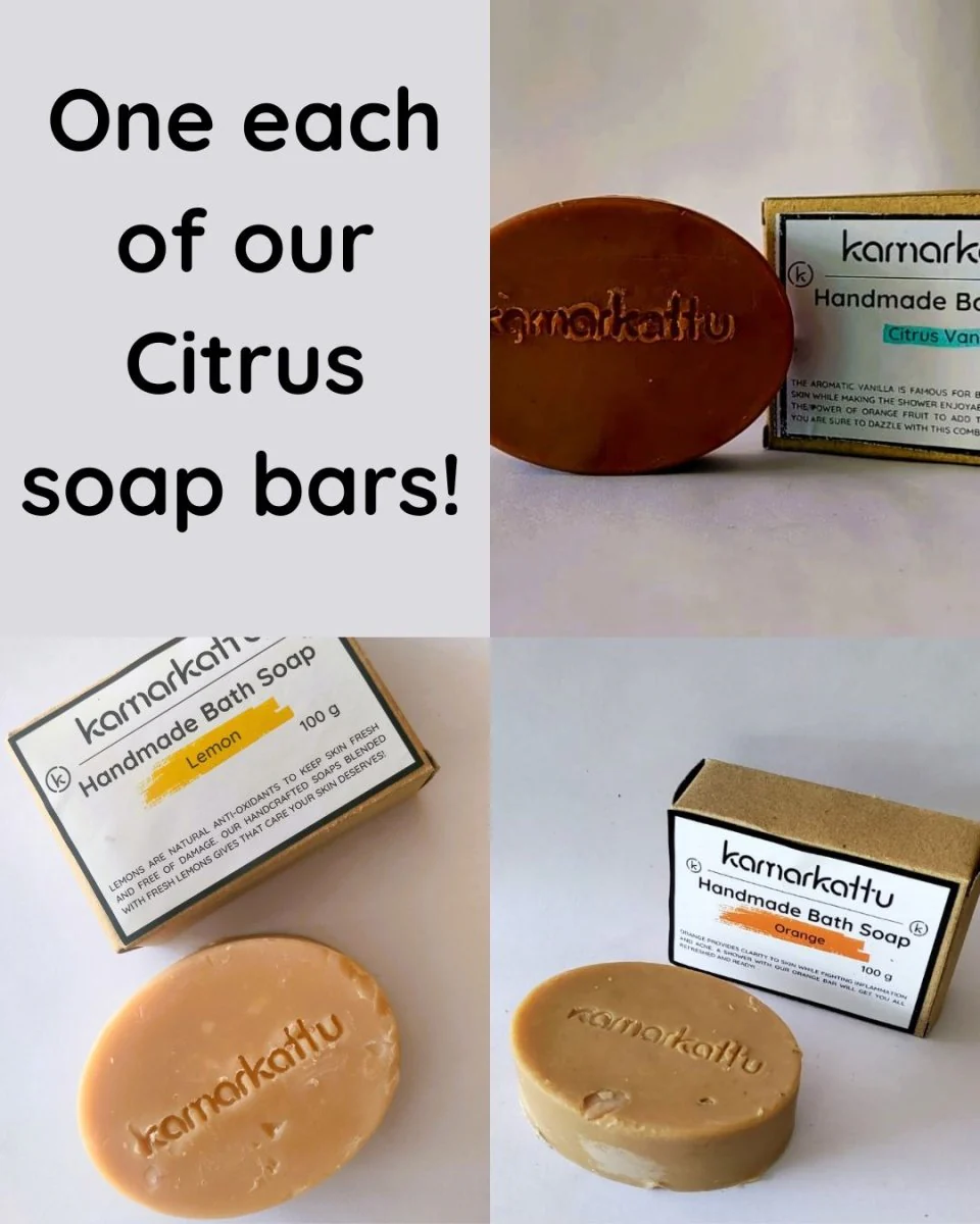 Citrus bath soaps - Handmade : Pack of 3 - Image 3