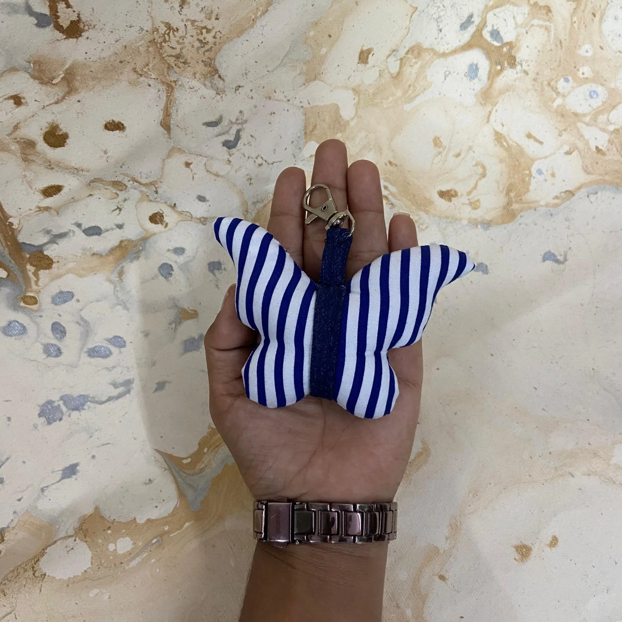 Handmade Fabric Charm (Butterfly) | Upcycled, Lucky & Artistic - Image 3
