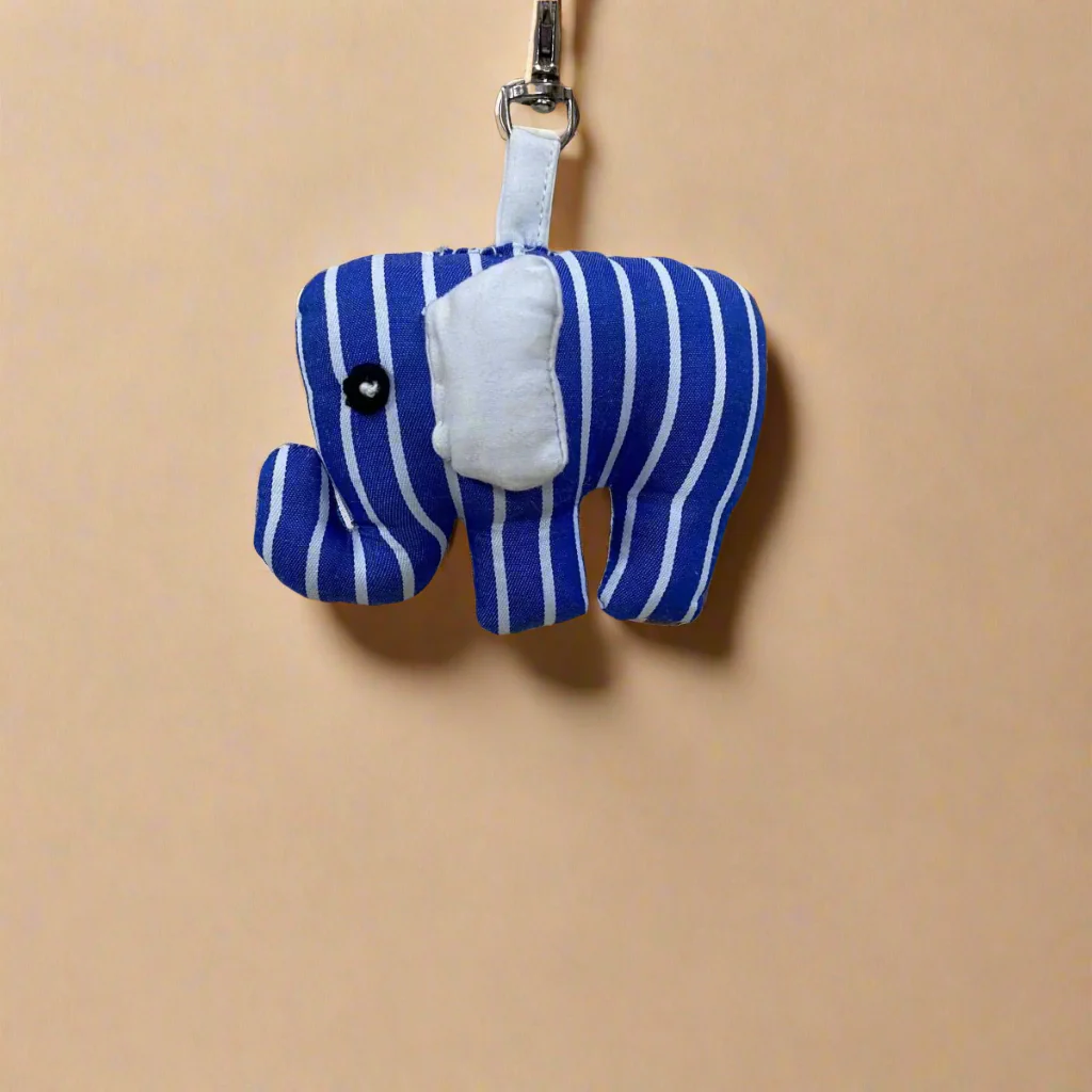 Handmade Fabric Charm (Elephant) | Upcycled, Lucky & Artistic