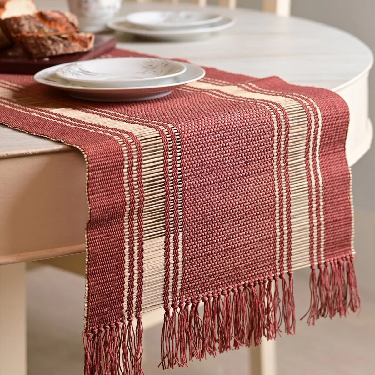 Handmade Madurkathi Table Runner | Sustainable Dining Décor