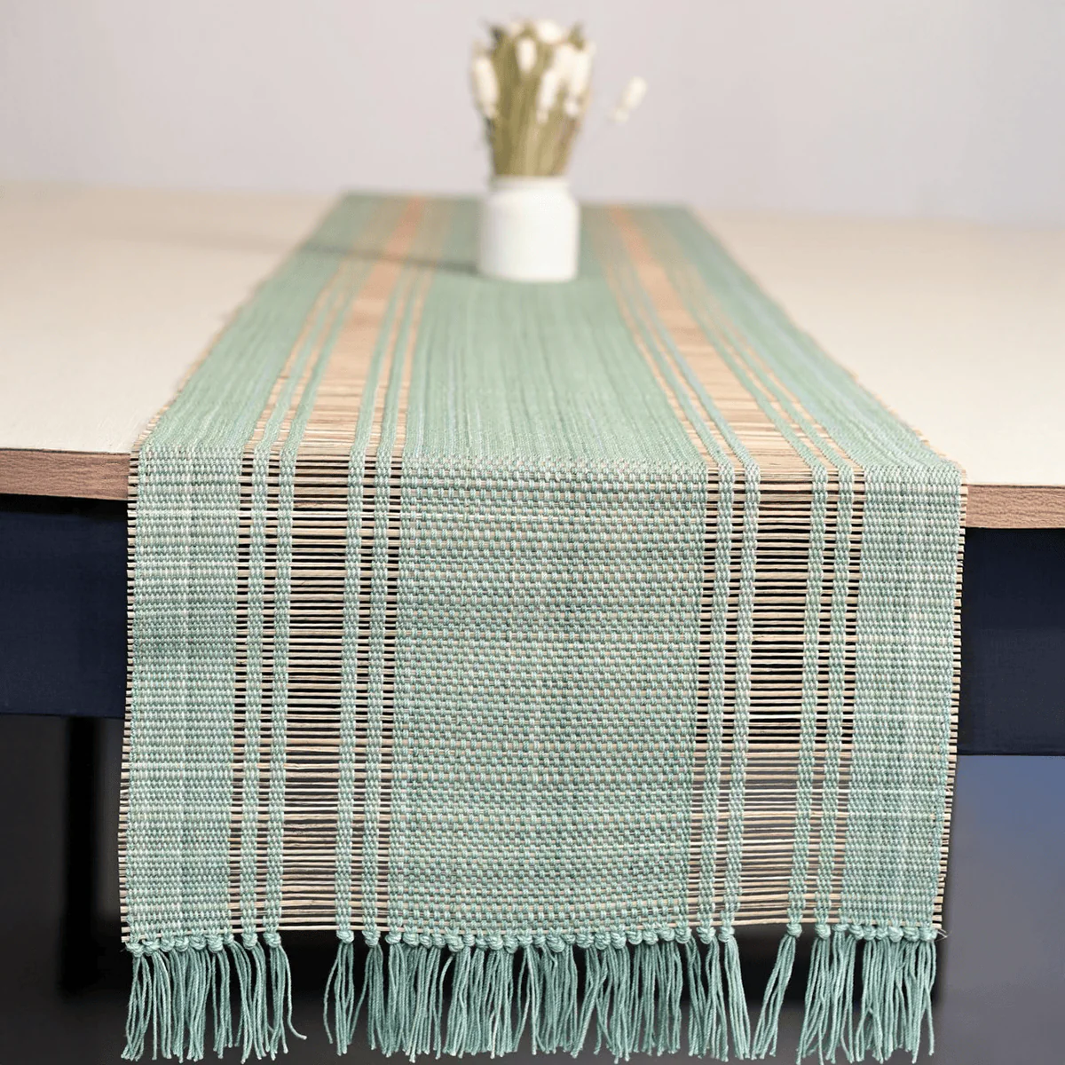 Handmade Madurkathi Table Runner | Sustainable Dining Décor - Image 14