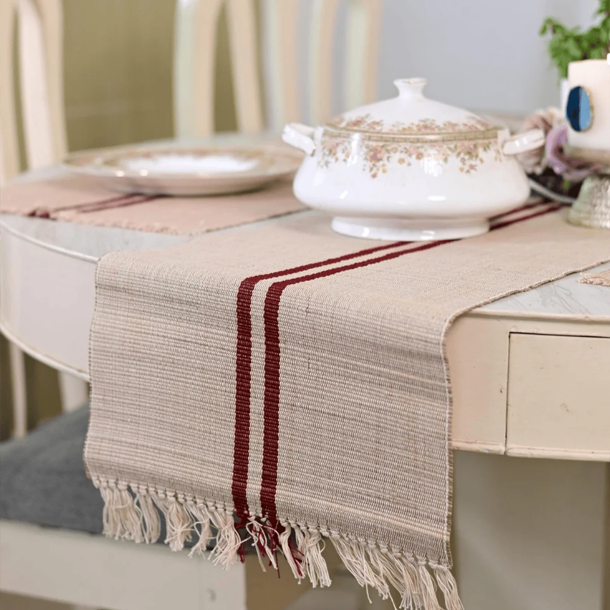 Handmade Madurkathi Table Runner | Sustainable Dining Décor - Image 16