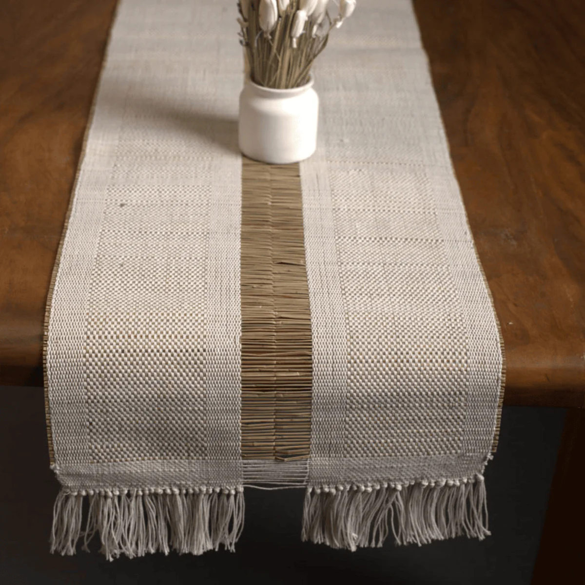 Handmade Madurkathi Table Runner | Sustainable Dining Décor - Image 17