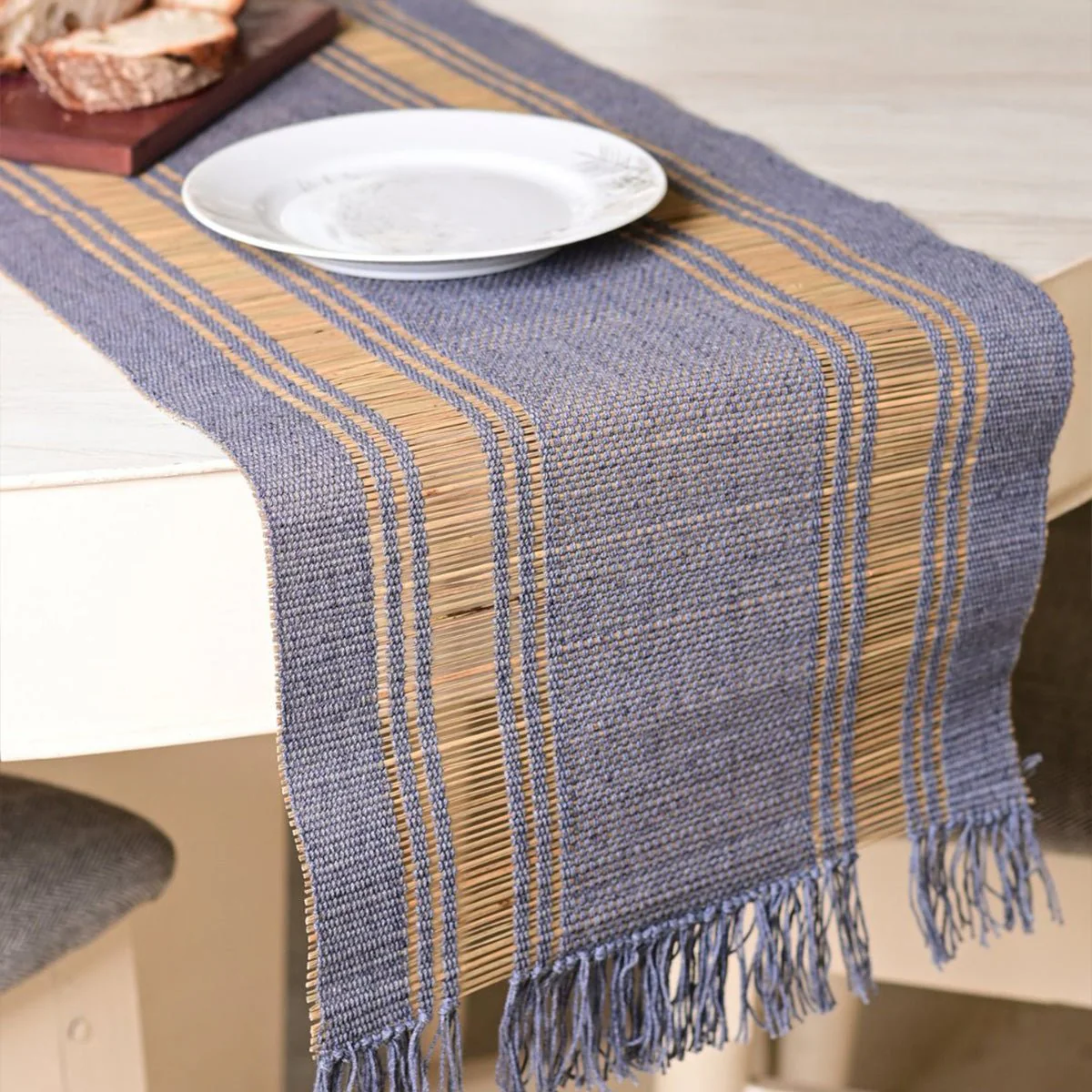 Handmade Madurkathi Table Runner | Sustainable Dining Décor - Image 4