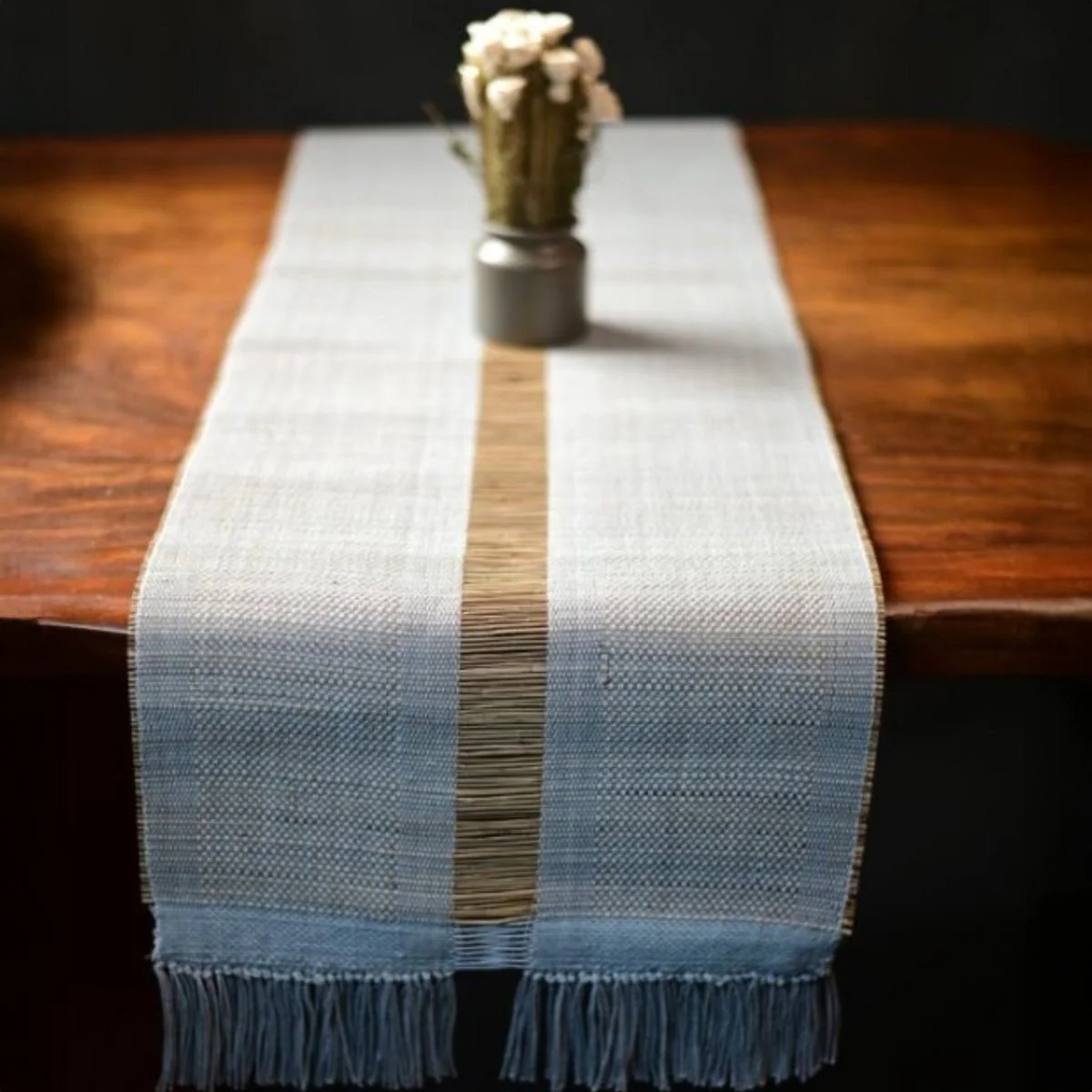 Handmade Madurkathi Table Runner | Sustainable Dining Décor - Image 7