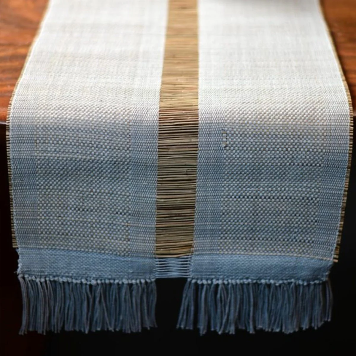Handmade Madurkathi Table Runner | Sustainable Dining Décor - Image 8