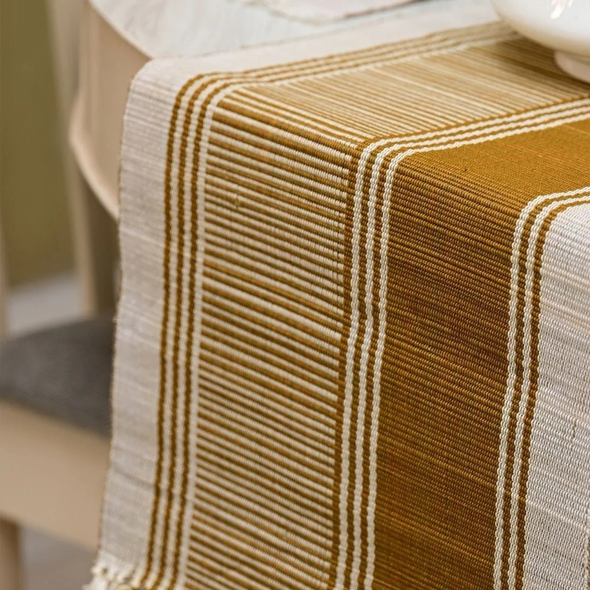 Handmade Madurkathi Table Runner | Sustainable Dining Décor - Image 9