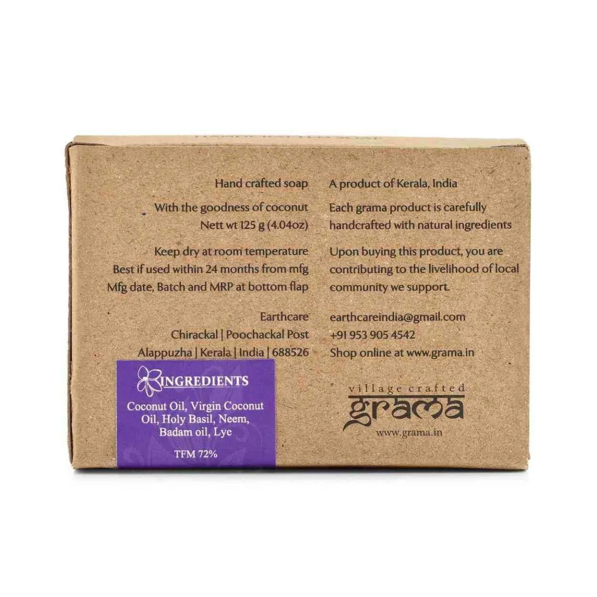 Handmade Neem & Tulsi Soap, 125g each | Pack of 2 - Image 6