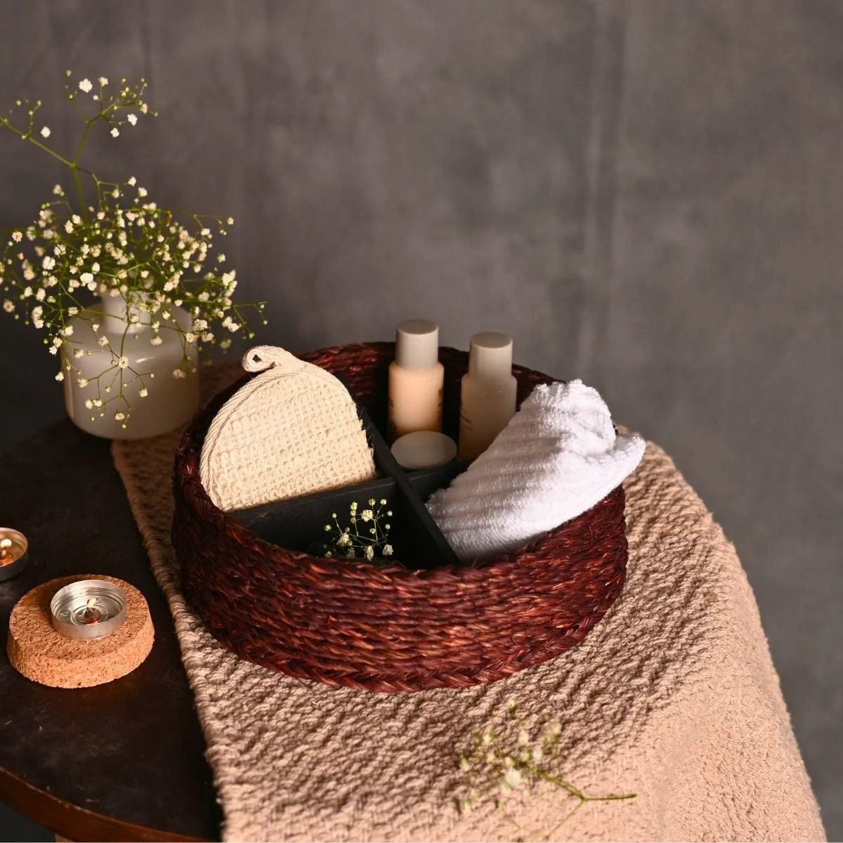Handmade Sabai Grass Jewellery Box - Brown - Image 2