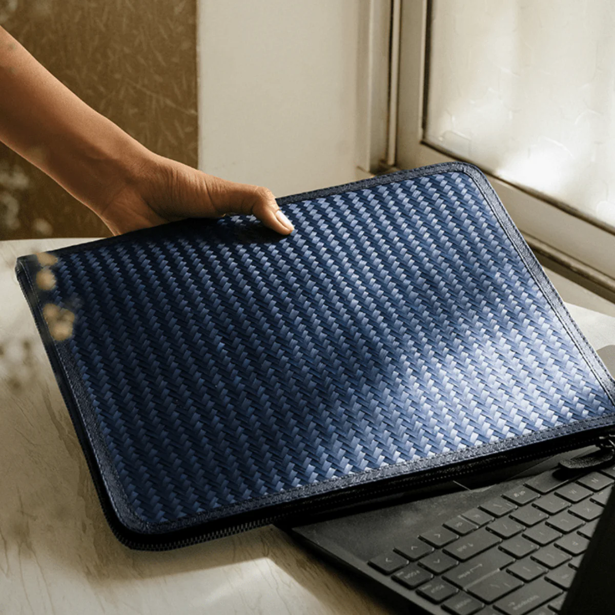 Handmade Sitalpati Laptop Sleeve - Image 12