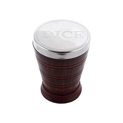 Handcrafted Set of 5 Wooden Gaming Dice with Storage Cup and Brass LID - Image 7