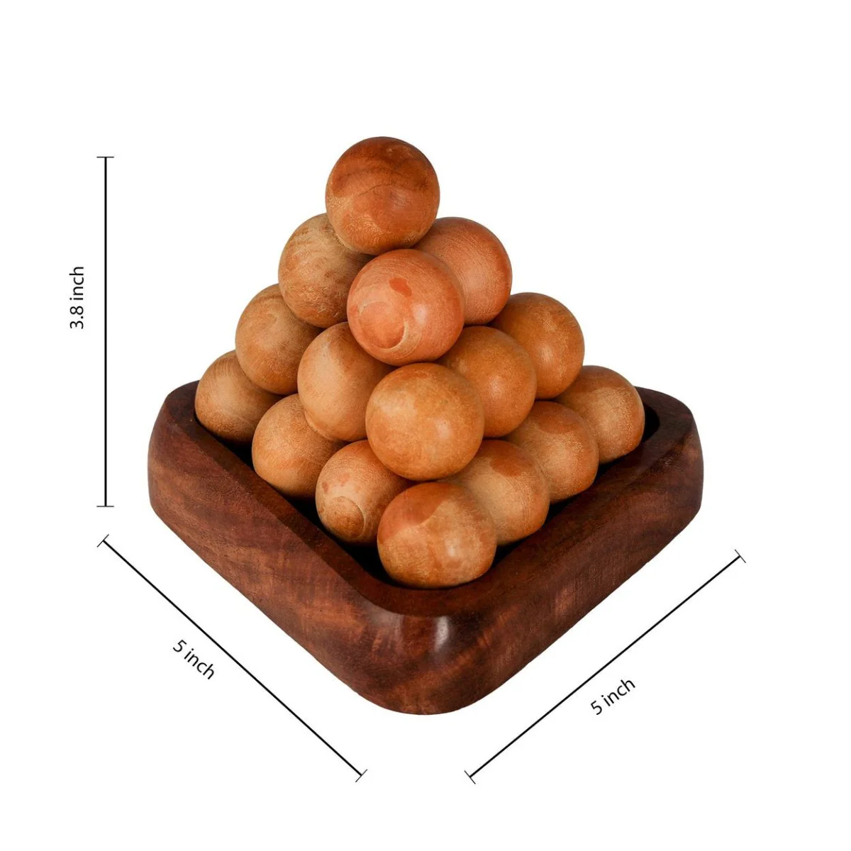 Handmade Wooden Pyramid Puzzle Game for Kids - Image 2
