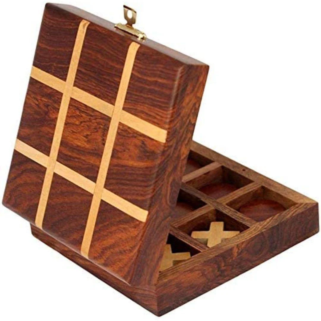 Metal & Wooden Noughts and Crosses- Pedagogical Board | Indoor Games - Image 3
