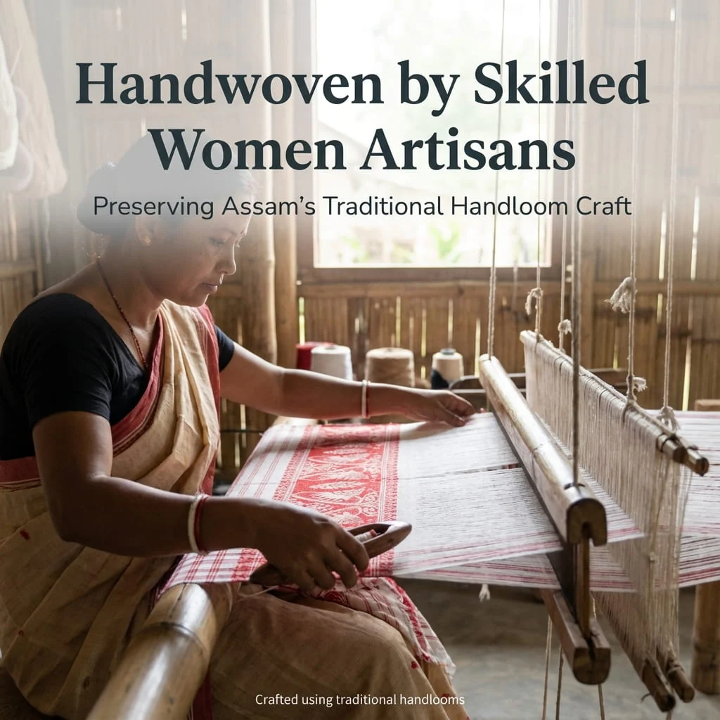 Handwoven Assamese Cotton Gamcha Traditional Multi-Purpose Cloth - Image 6