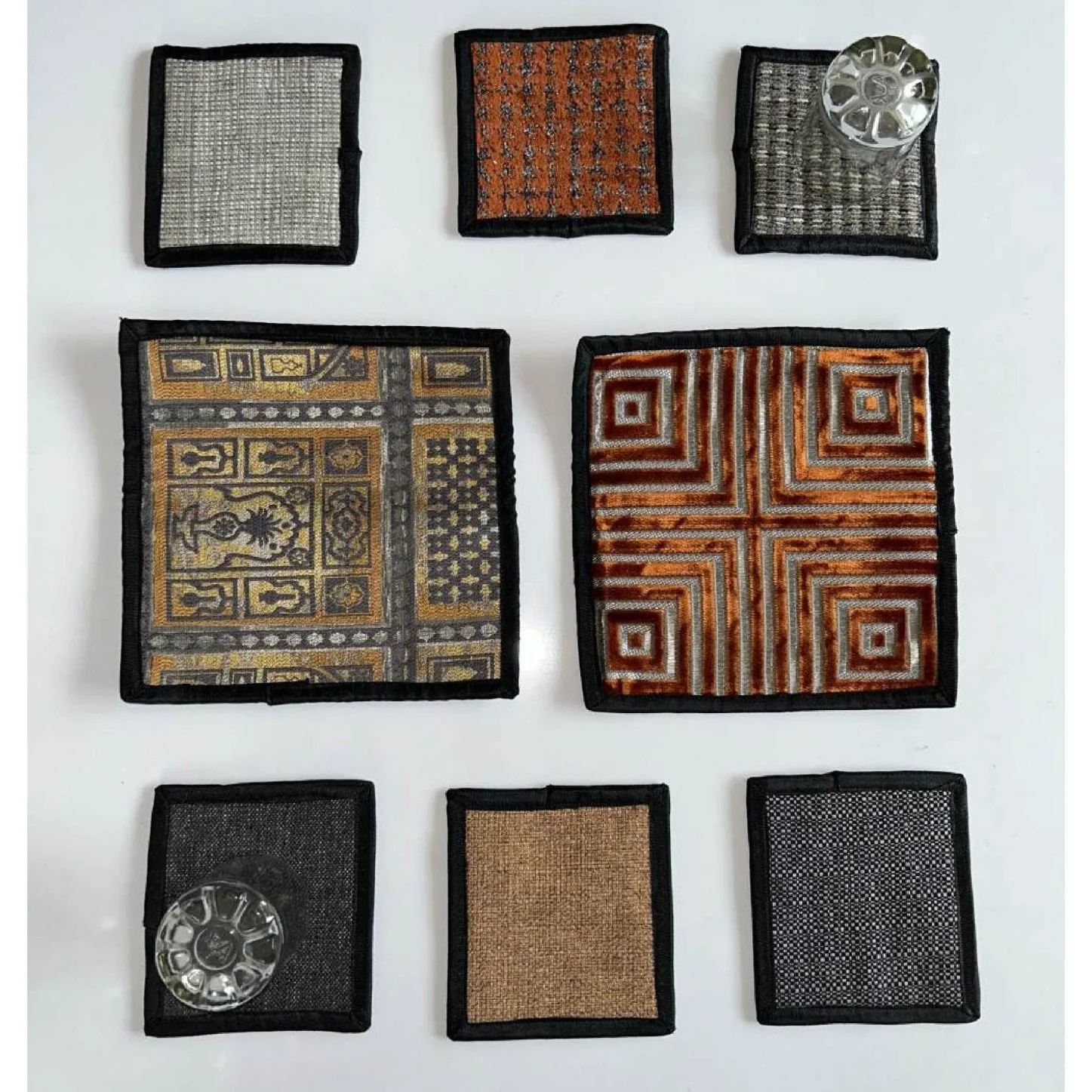 Upcycled Cloth Handwoven Coasters – Set of 8 | Natural Table Essential - Image 3