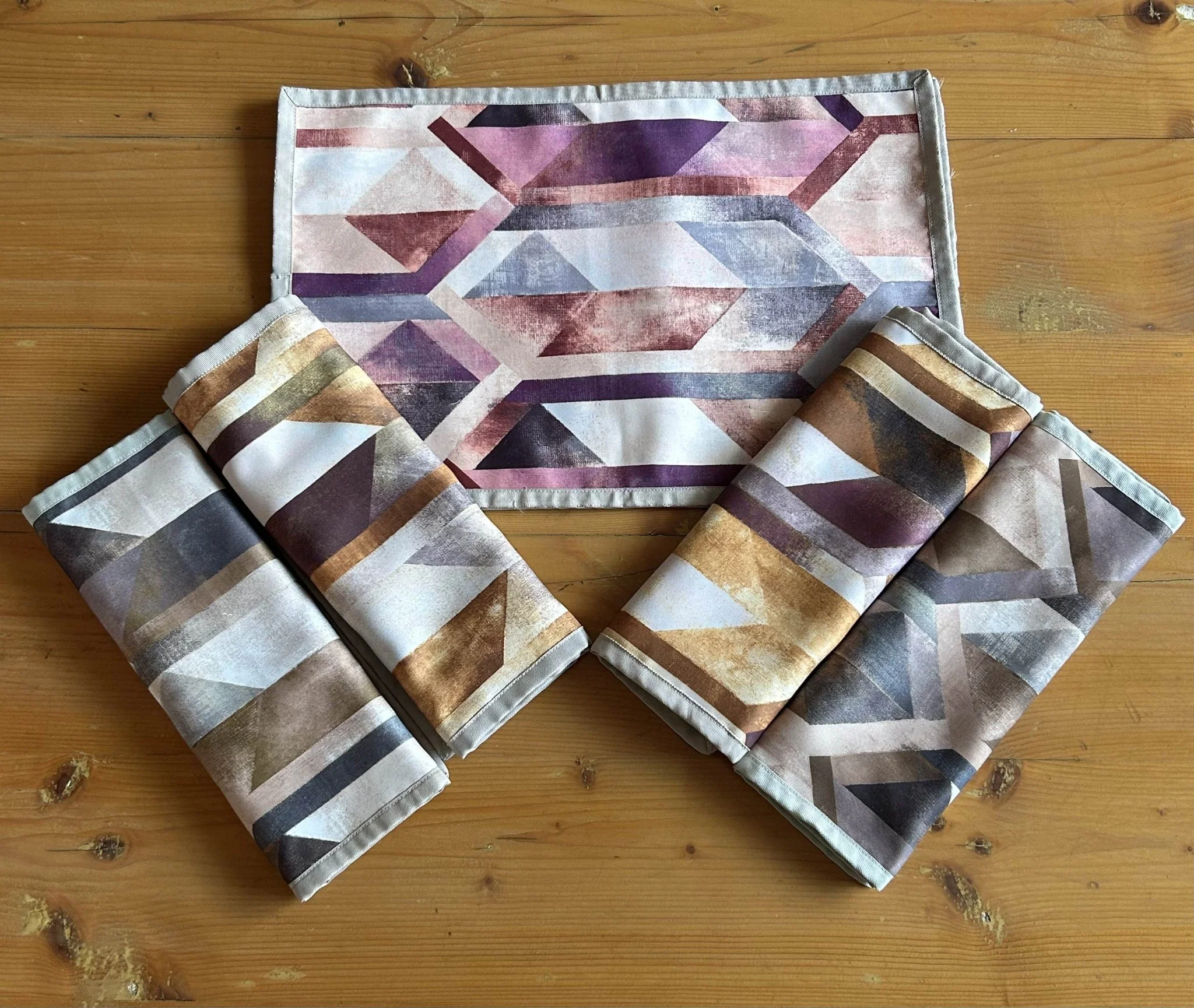 Upcycled Cloth Handwoven Table Mats – Set of 6 - Image 15