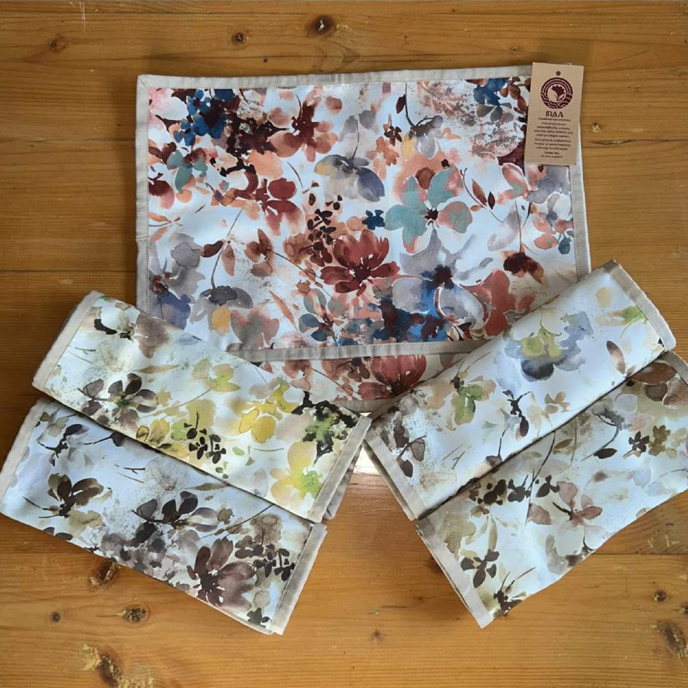 Upcycled Cloth Handwoven Table Mats – Set of 6 - Image 18