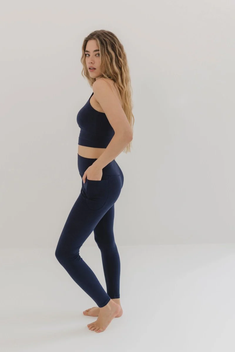 Hannah Yoga Co-ord Set in Black – Natural Fabric Activewear - Image 3