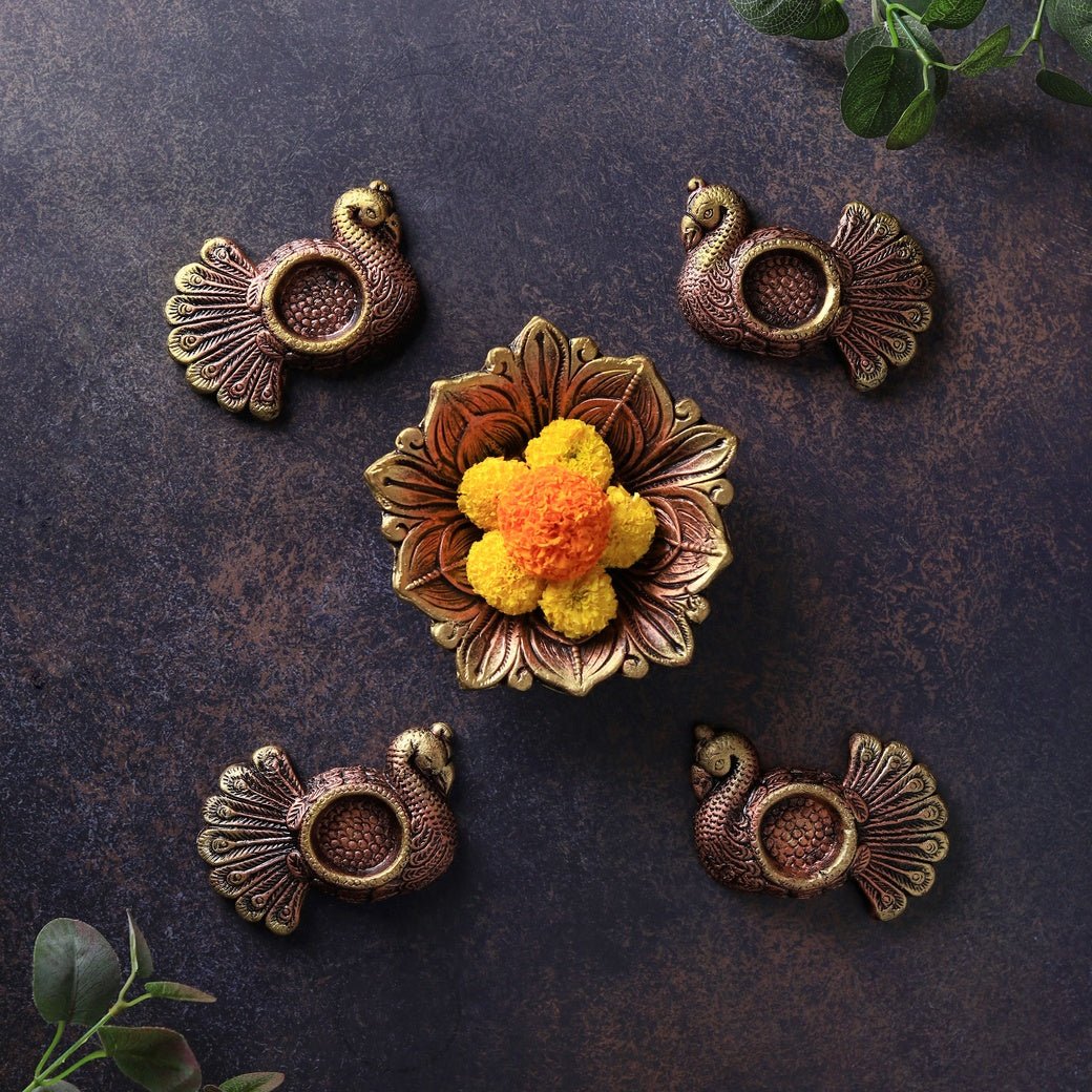 Hans T-Light Diya Set – Traditional Decorative Set