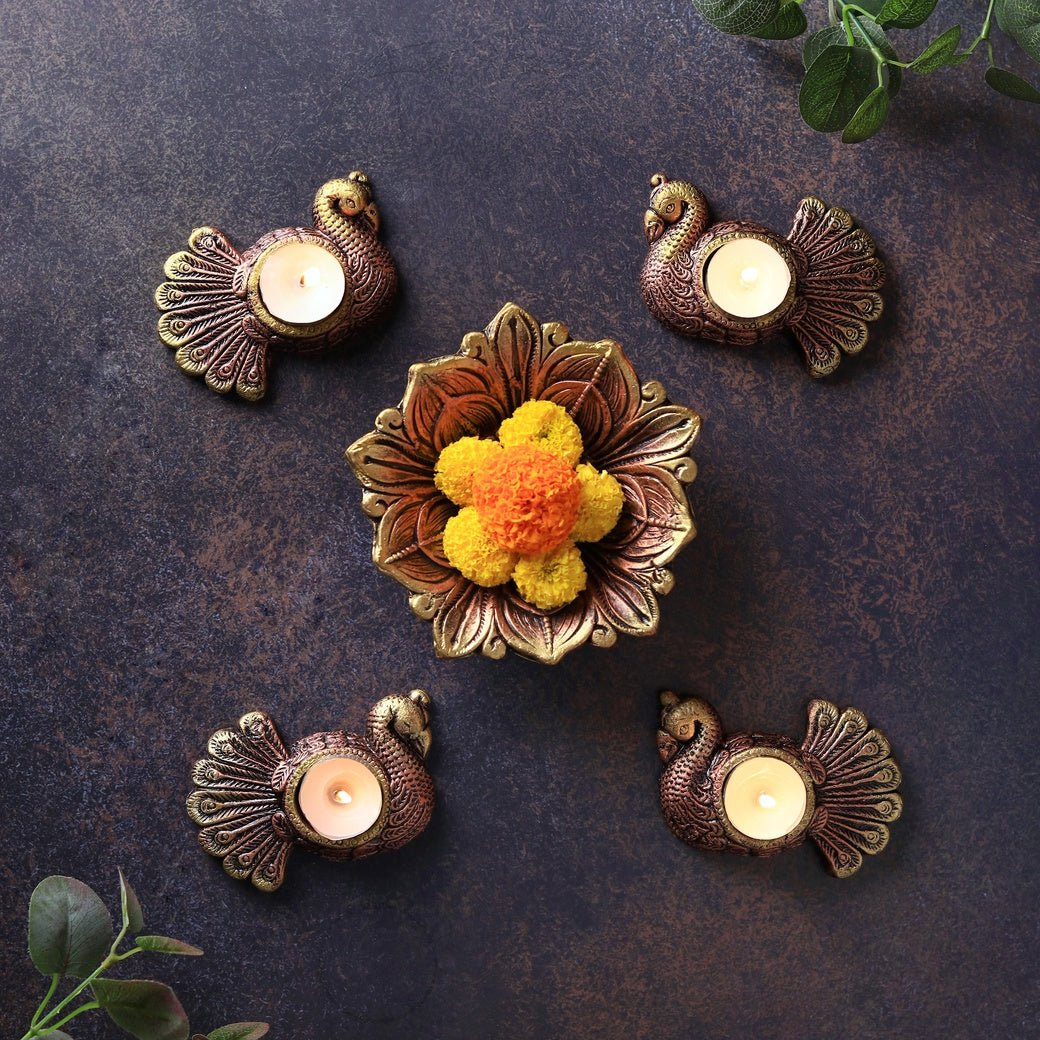 Hans T-Light Diya Set – Traditional Decorative Set - Image 3