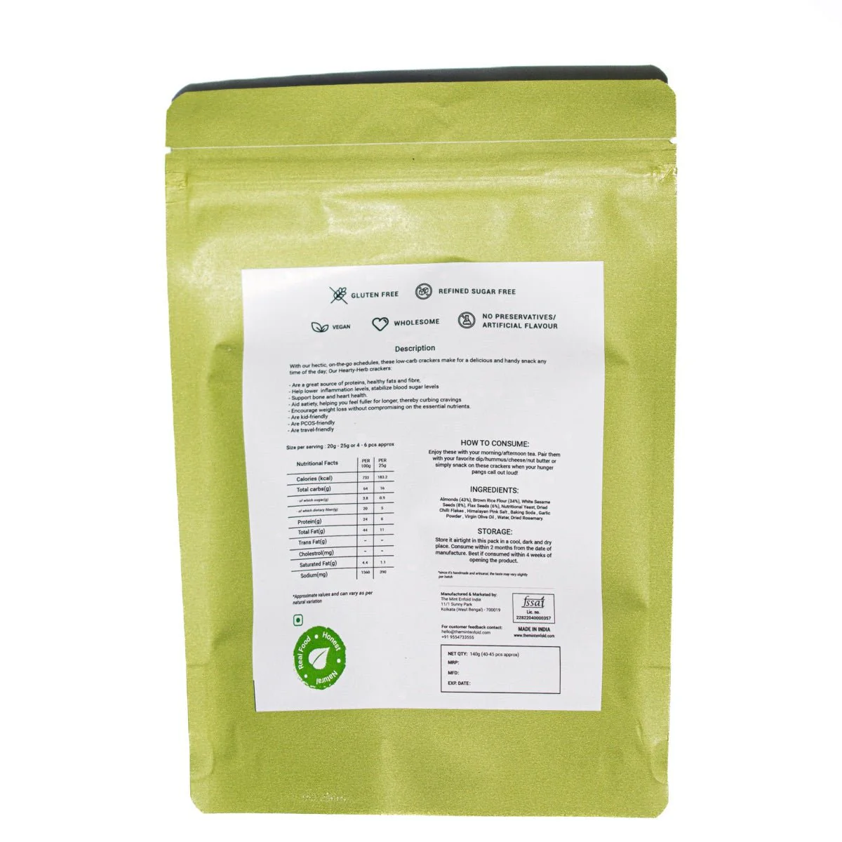 Hearty-Herb Crackers (140g /40 pcs approx) - Image 2