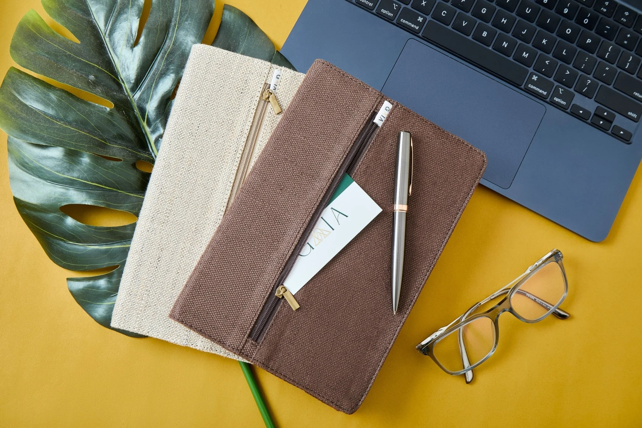 Hemp A5 Diary Cover | Eco-Friendly Notebook Sleeve - Image 2