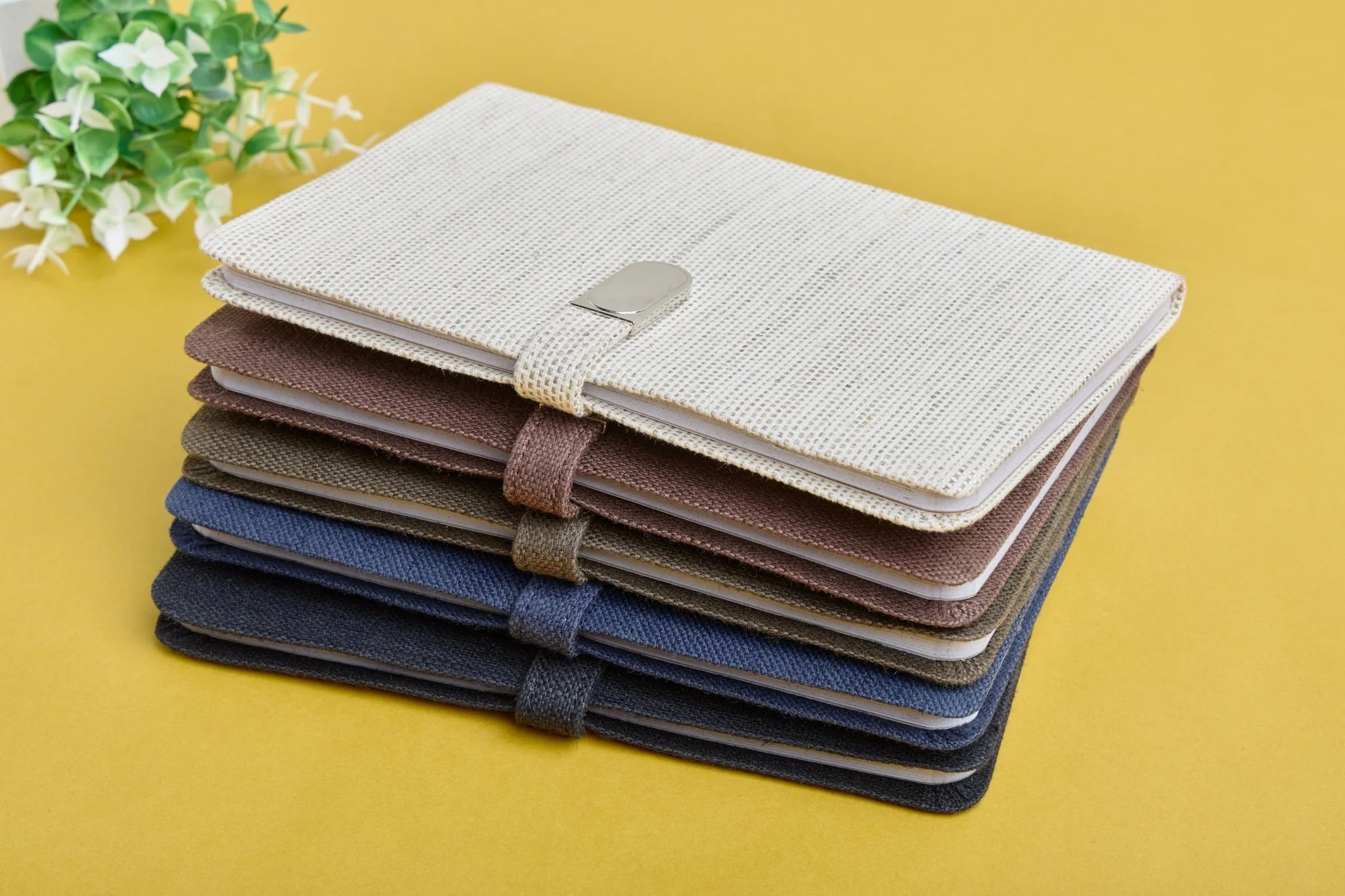 Hemp A5 Diary with Button Flap Closure | Eco-Friendly Handcrafted Note - Image 2
