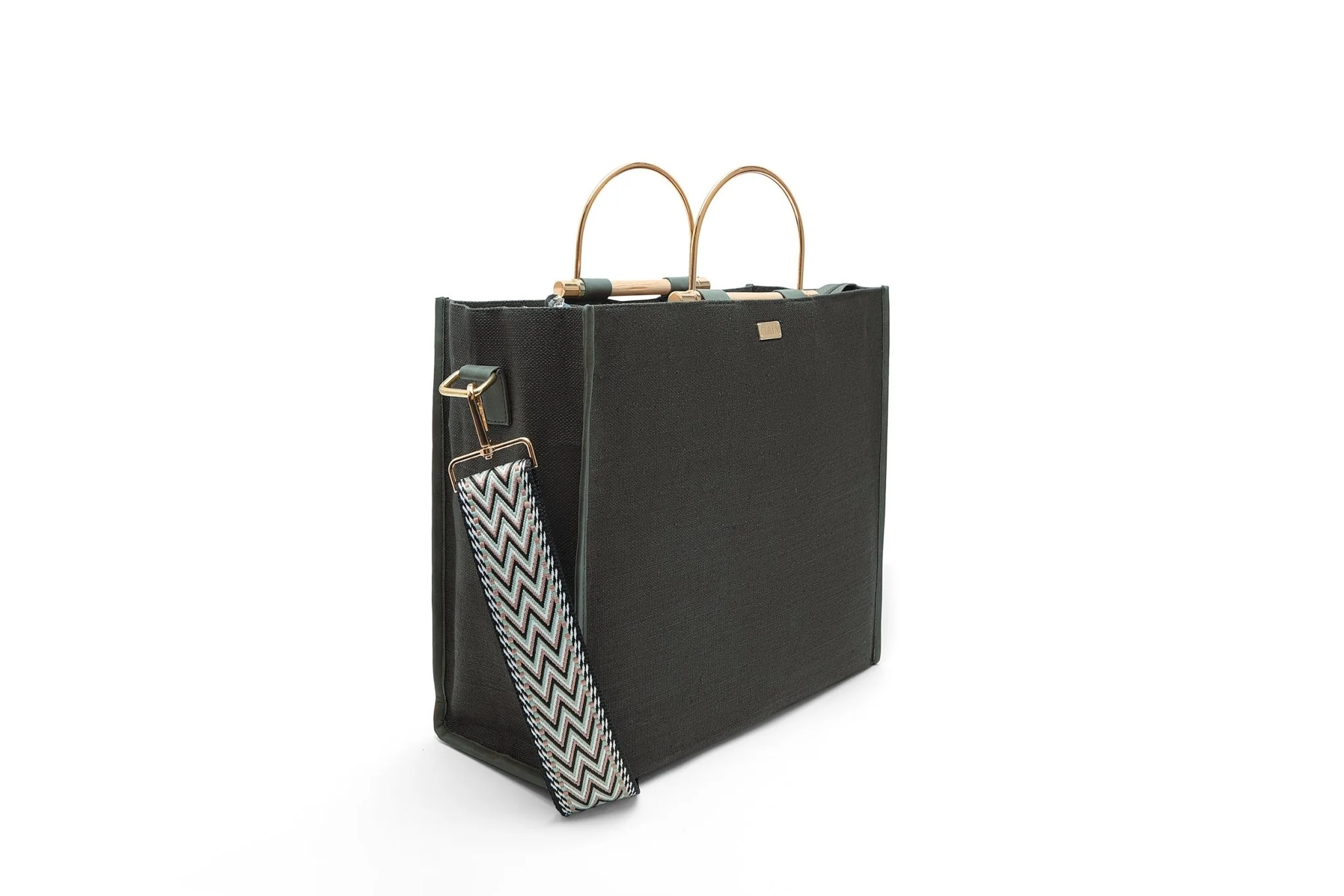 Handcrafted Hemp Fabric Everyday Tote Crossbody Bag - Image 10