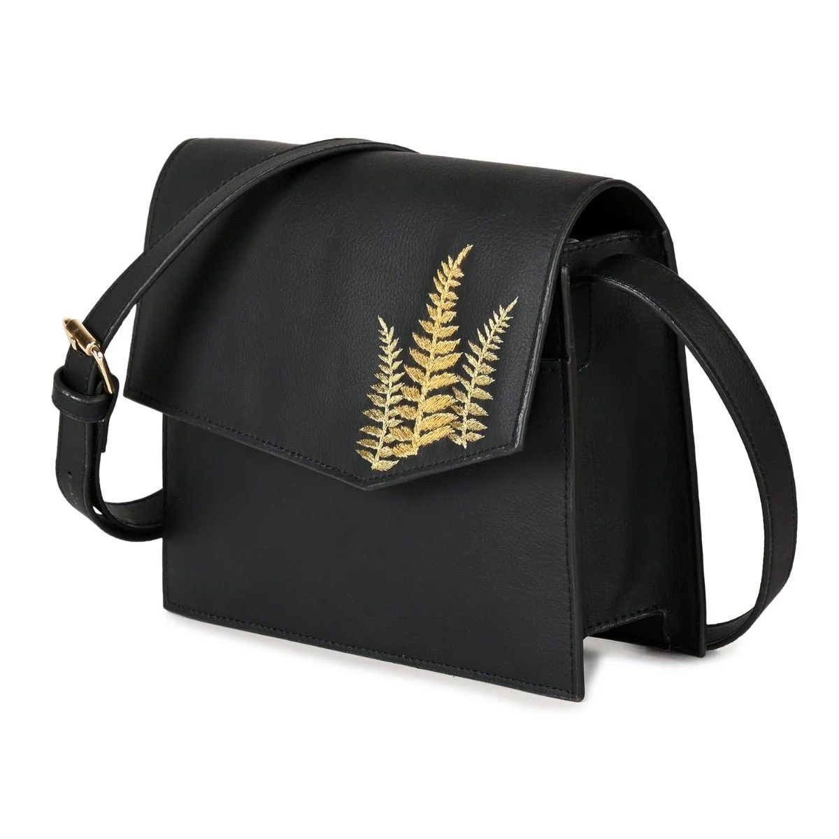 Hera Vegan Leather Satchel Bag (Black) - Image 7