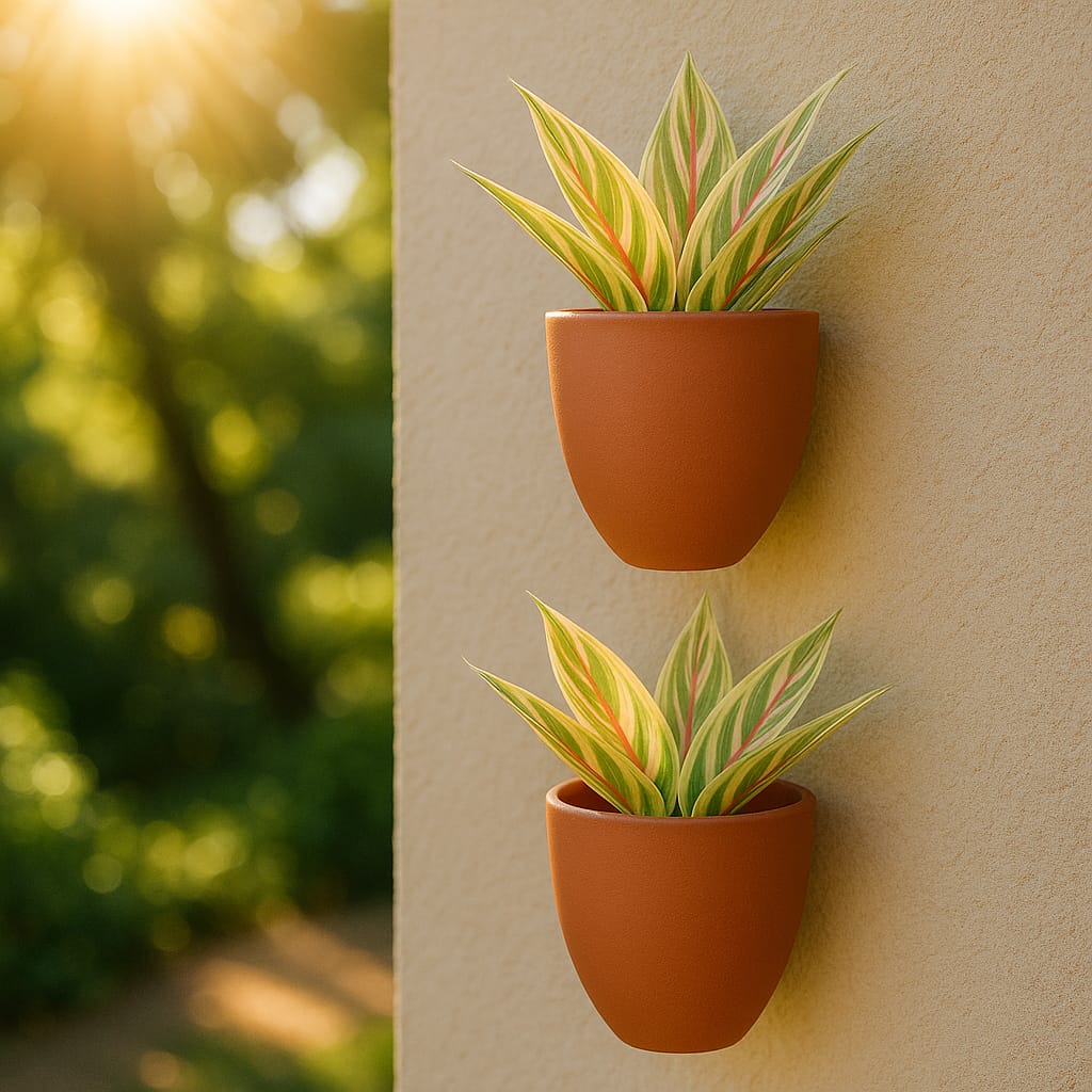 Hexane Wall Planter Small 4 Inch | Terracotta Hanging Wall Planter - Image 25