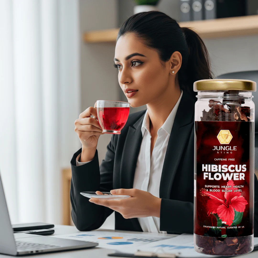 Hibiscus Flower Tea | Caffeine-Free Herbal Tea for Heart & Skin Health - Image 4