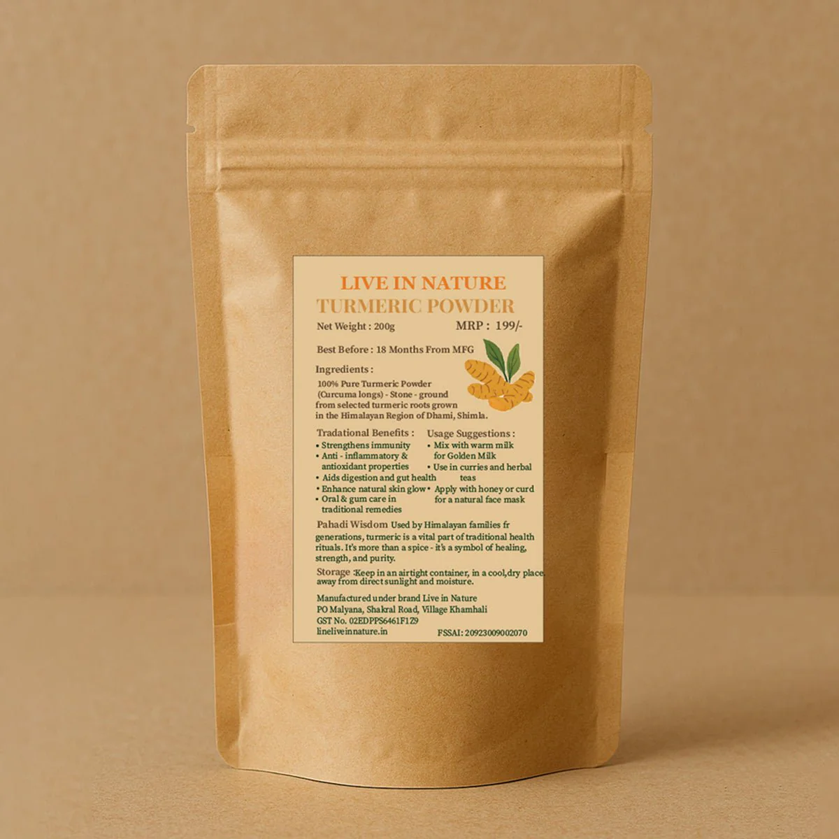 Pure Himalayan Turmeric Powder | Natural & Healthy Spice - Image 2