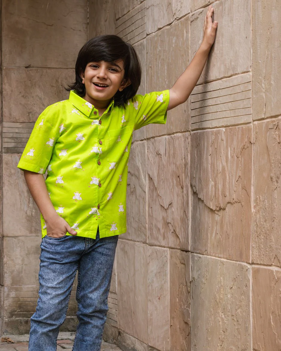 Hip Hip Hurray Shirt I Fun Spirited Cotton Shirt for Boys