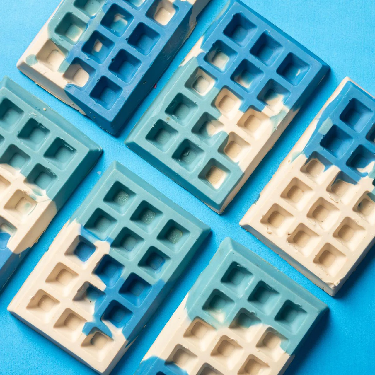 His and Her Waffle Soaps Set- Couple’s Gift Handmade Soaps