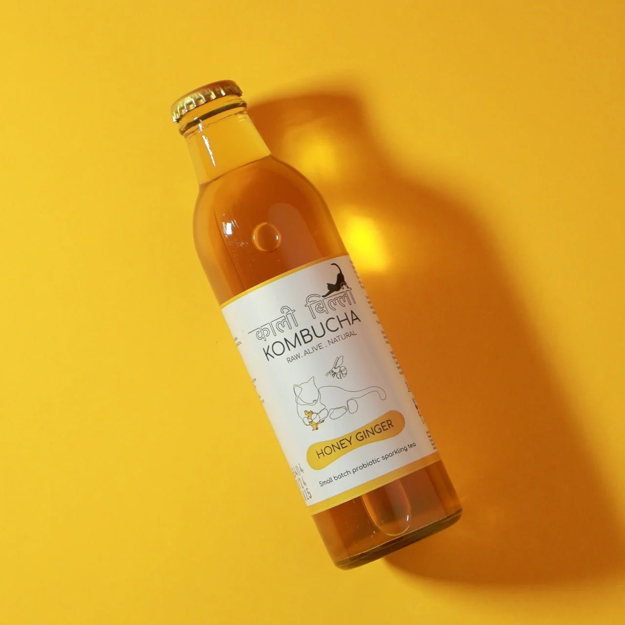 Honey Ginger Kombucha (250ml) | Raw, Naturally Fermented Probiotic Drink - Image 2